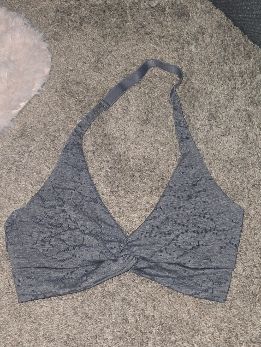 Nvgtn Gray Textured Knot-Front Bralette - Women Intimates & Sleepwear